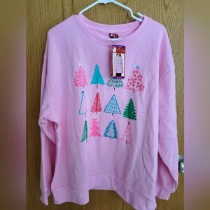 Pink Christmas Tree Sweatshirt